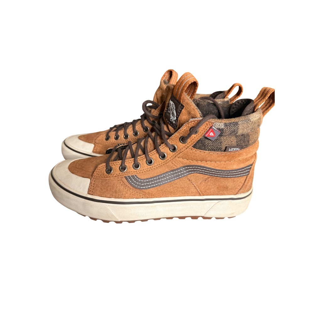 Vans Sk8-Hi MTE-1 Plaid Brown Suede Sneaker Boots Mens 8.5 Womens 10 Gorpcore